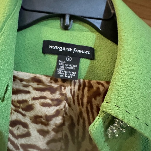 Margaret Frances NWOT Green Jacket. - Picture 3 of 5